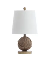 Jonathan Y Monkey Fist 18" Rope Ball Led Table Lamp