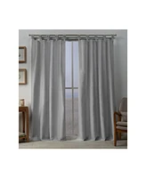 Exclusive Home Loha Linen Braided Tab Top Curtain Panel Pair, 54" x 96"