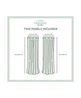 Exclusive Home Indoor/Outdoor Solid Cabana Grommet Top Curtain Panel Pair