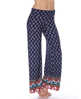 White Mark Indian Paisley Print Palazzo Pants