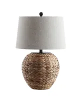 Jonathan Y Alaro 24.5" Banana Leaf Basket Led Table Lamp