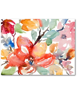 Courtside Market Watercolor Flowers 30" x 40" Gallery-Wrapped Canvas Wall Art