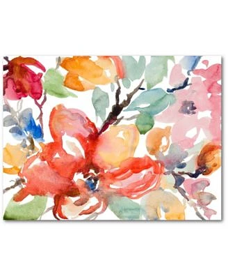 Courtside Market Watercolor Flowers Gallery Wrapped Canvas Wall Art Collection