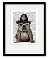 Courtside Market Bulldog Policeman 16" x 20" Framed and Matted Art