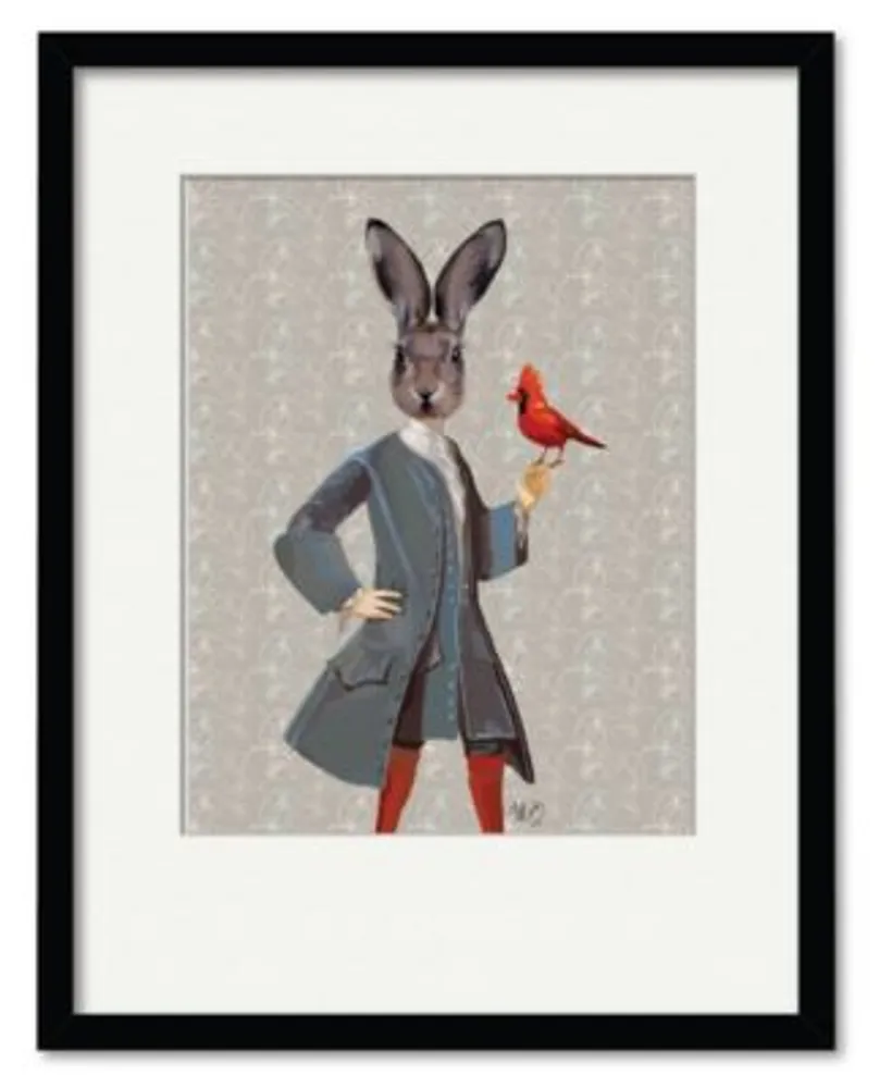 Courtside Market Rabbit Bird Framed Matted Art Collection