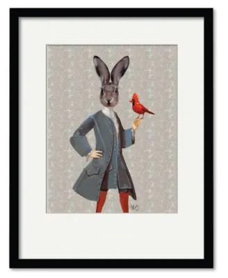 Courtside Market Rabbit Bird Framed Matted Art Collection