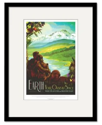 Courtside Market Earth Your Oasis In Space Framed Matted Art Collection