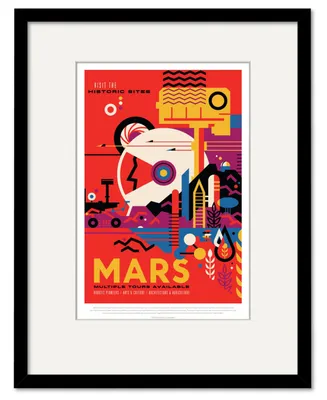 Courtside Market Mars 16" x 20" Framed and Matted Art