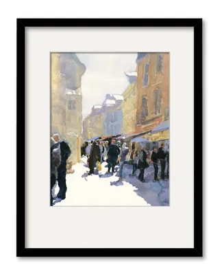 Courtside Market Street Fair Paris 16" x 20" Framed and Matted Art