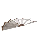 Glitzhome Farmhouse Galvanized Half Wind Spinner Wall Decor