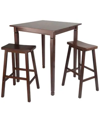 3-Piece Kingsgate High/Pub Dining Table with Saddle Stool