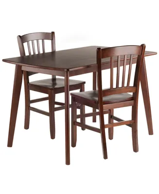 Shaye 3-Piece Set Dining Table with Slat Back Chairs