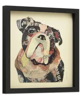 Empire Art Direct 'English Bulldog' Dimensional Collage Wall Art - 17'' x 17''