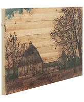 Empire Art Direct 'Erstwhile Barn 3' Arte De Legno Digital Print on Solid Wood Wall Art - 24" x 36"