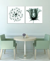 Empire Art Direct 2 Piece Frameless Free Floating Tempered Glass Panel Graphic Wall Art Set - 24" x 24''