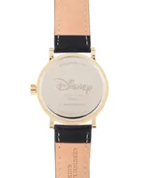 EwatchFactory Men's Disney Mickey Mouse Black Strap Watch 44mm