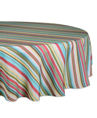 Summer Stripe Outdoor Tablecloth with Zipper 52" Round