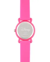 EwatchFactory Girl's Disney Minnie Mouse Pink Plastic Time Teacher Strap Watch 32mm