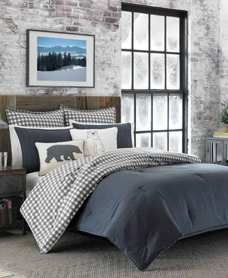 Eddie Bauer Kingston Cotton Reversible 3 Piece Duvet Cover Set