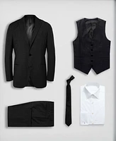 Perry Ellis Toddler Boy's 5-Piece Shirt, Tie, Jacket, Vest and Pants Solid Suit Set