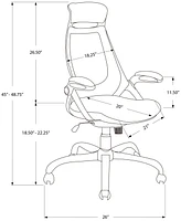 Monarch Specialties Leather Look Office Chair