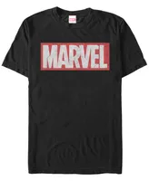 Marvel Men's Distressed Logo Short Sleeve T-Shirt