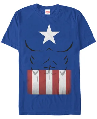 Marvel Men's Captain America Suit Costume Short Sleeve T-Shirt