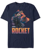Marvel Men's Avengers Infinity War Rocket Posed Profile Short Sleeve T-Shirt