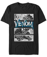 Marvel Men's Comic Collection Venom Action Panels Short Sleeve T-Shirt