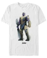 Marvel Men's Avengers Endgame Watercolor Thanos Strong Pose Short Sleeve T-Shirt