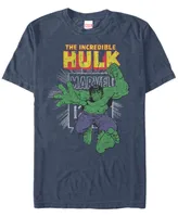 Marvel Men's Comic Collection Vintage The Hulk Stamp Short Sleeve T-Shirt