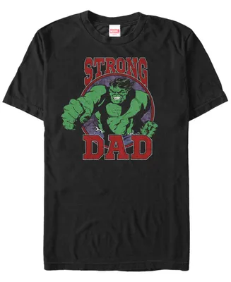 Marvel Men's Comic Collection The Hulk Strong Dad Short Sleeve T-Shirt
