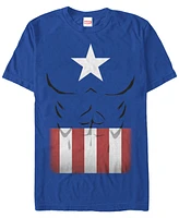 Marvel Men's Captain America Suit Costume Short Sleeve T-Shirt