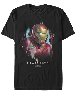 Marvel Men's Avengers Endgame Distorted Ironman Portrait Short Sleeve T-Shirt
