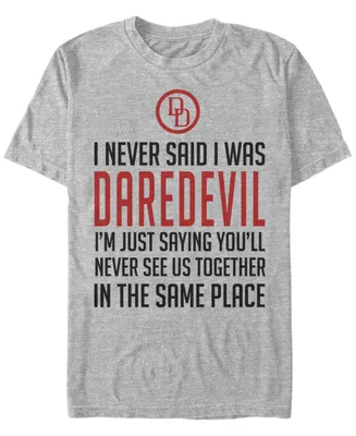 Marvel Men's Comic Collection Daredevil I Never Said Short Sleeve T-Shirt
