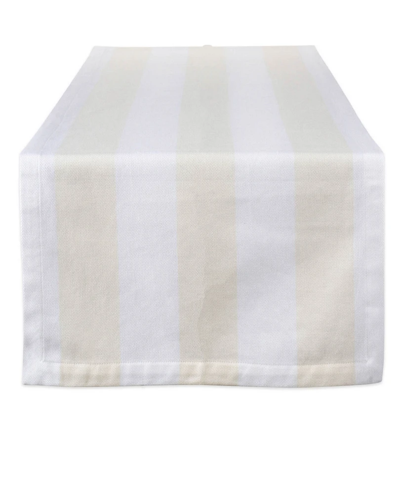 Design Imports Dobby Stripe Table Runner 18 x 108"