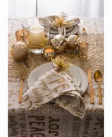 Design Imports Christmas Collage Tablecloth 60" x 84"