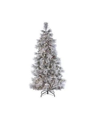 Sterling 7ft. Pre-Lit Lightly Flocked Snowbell Pine with 450 Twinkle Lights
