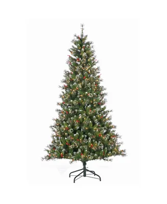 Sterling 7.5Ft. Pre-Lit Mixed Needle Glazier Pine with Iced Tips and 500 Clear Lights
