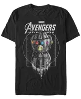 Marvel Men's Avengers Infinity War Black and Grey Ancient Gauntlet Short Sleeve T-Shirt