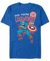 Marvel Men's Comic Collection Legendary Like Captain America Short Sleeve T-Shirt