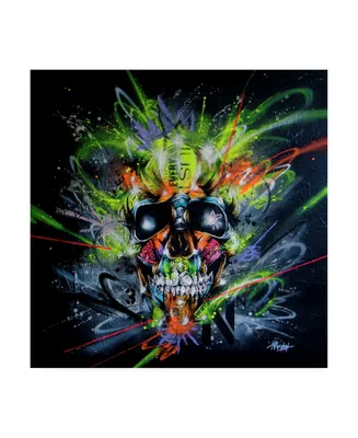 Taka Sudo Neon Skull Canvas Art