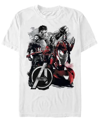 Marvel Men's Avengers Infinity War Painted Group Shot Logo Short Sleeve T-Shirt