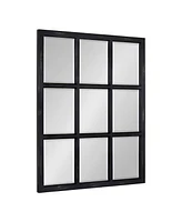 Kate and Laurel Hogan 9 Windowpane Wood Wall Mirror - 26" x 32"