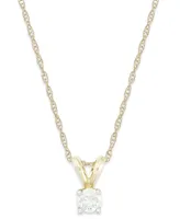 Round-Cut Diamond Pendant Necklace 10k White or Yellow Gold (1/4 ct. t.w.)