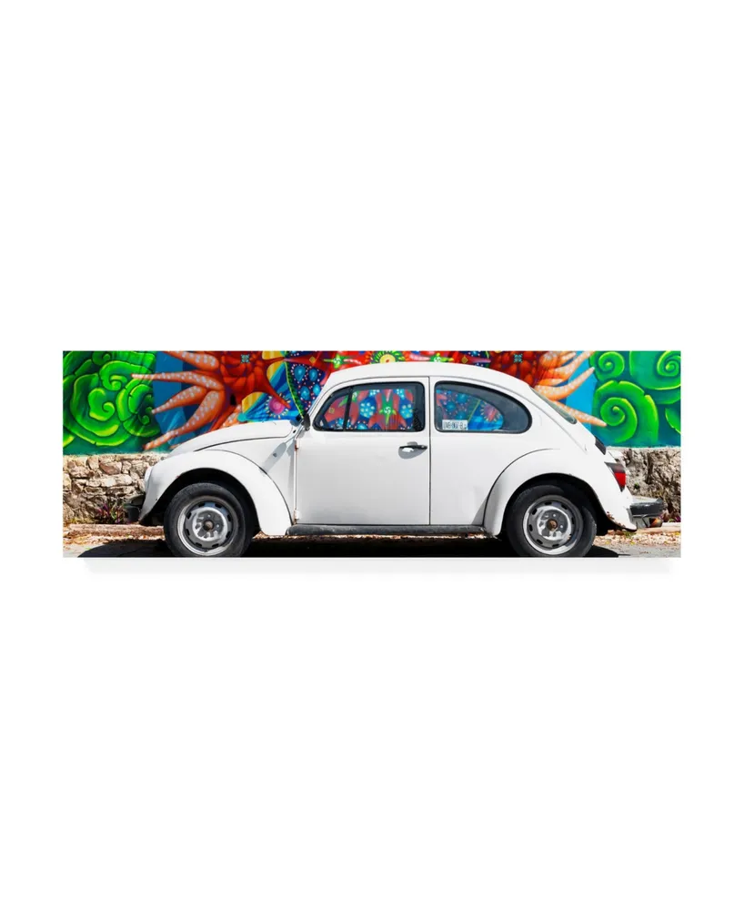 Philippe Hugonnard Viva Mexico 2 White Vw Beetle Car in Cancun Canvas Art