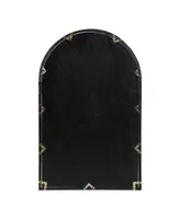Kate and Laurel Boldmere Wood Windowpane Arch Mirror - 28" x 44"