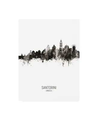 Michael Tompsett Santorini Skyline Portrait Ii Canvas Art