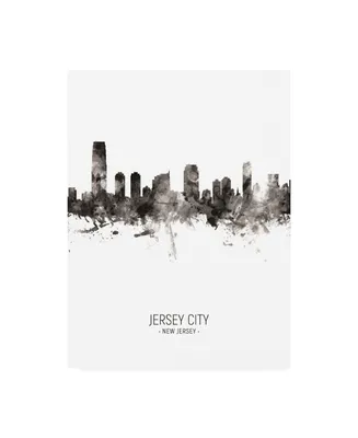 Michael Tompsett Jersey City New Jersey Skyline Portrait Ii Canvas Art - 15.5" x 21"