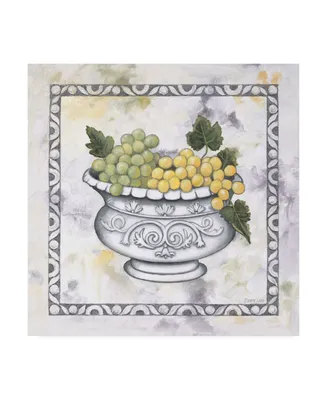 Debra Lake Green Grapes in Bowl Canvas Art